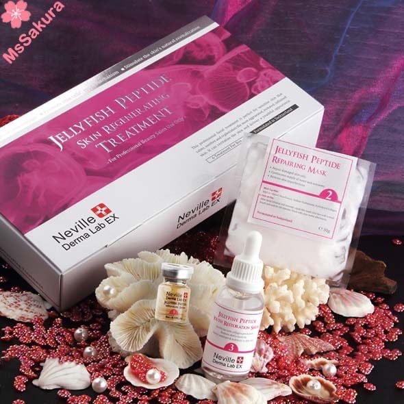 法國Neville Derma Lab EX療程系列1盒6次 魚子膠原嫩顏潤肌療程 抗敏舒緩鎮靜肌膚療程 水母胜肽膠原再生療程