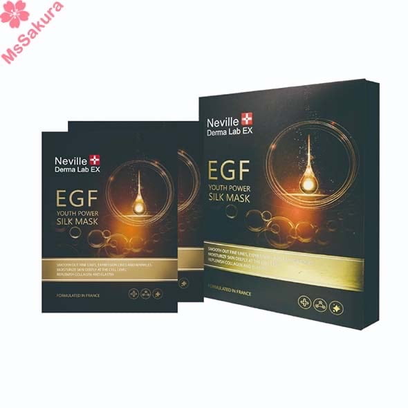 法國Neville Derma Lab Ex EGF青春能量充電面膜5片/盒 刺激肌膚膠原增生 改善皺紋 凹凸洞
