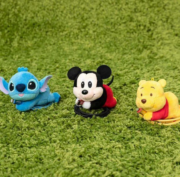 【迪士尼正版授權】Disney系列 超可愛絨毛抱抱夾 快充傳輸線(Lightning)-米奇 維尼及史迪奇 限量 InfoThink iClip-100L