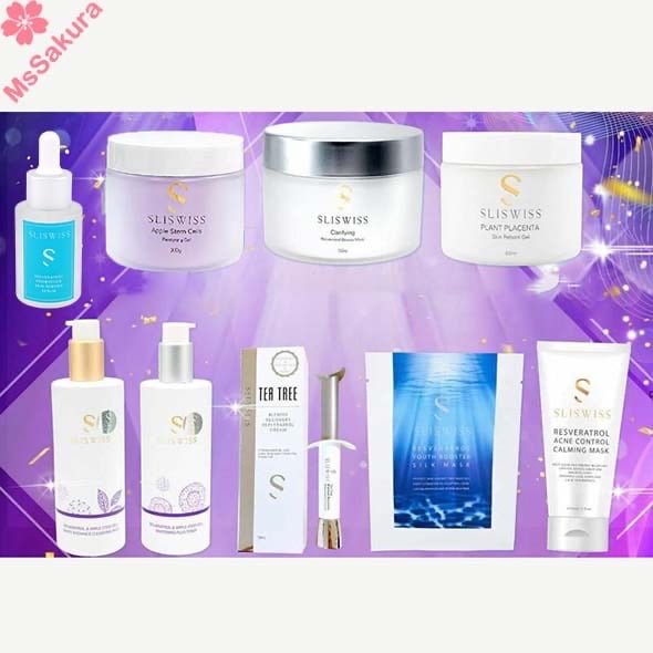 瑞士Sliswiss白藜蘆醇系列產品保濕補水急救美白NMN洗面奶HIFU電眼槍