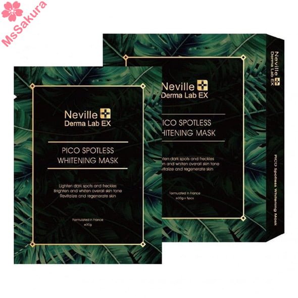 法國Neville Derma Lab EX皮秒淨白水絲凝膜1盒5片美白亮肌 淡化色斑