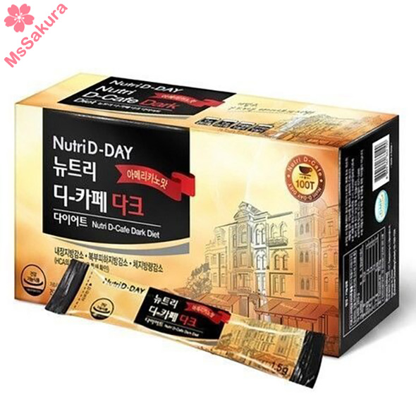 韓國Nutri D-Day Dark Diet Americano燃脂減肥黑咖啡1.5gx90條