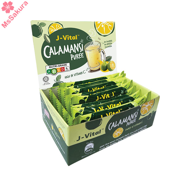 馬來西亞J-Vital四季金桔果醬(Calamansi Puree)10包裝 便攜 天然 金桔茶 有助抗老 維他命C 抗氧化物 排毒 促進消化