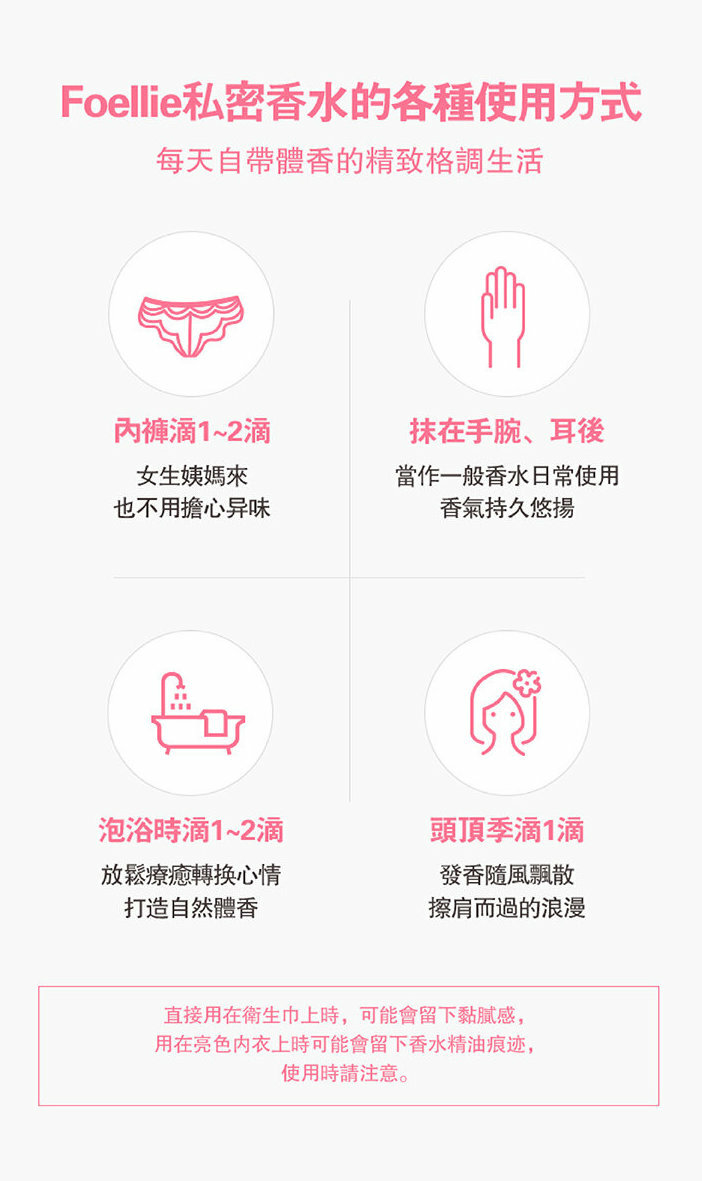 Foellie私密處香水的使用方法