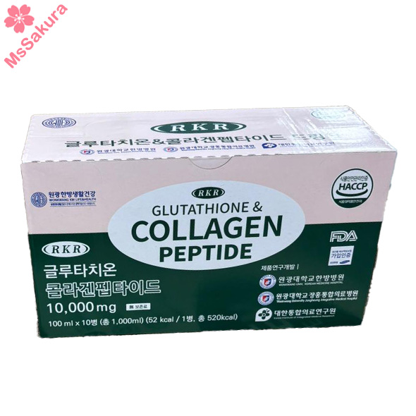 韓國RKR牌谷胱甘肽膠原蛋白肽飲料(100ml*10支)
