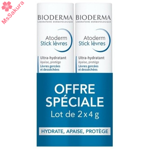 法國BIODERMA柔潤修護唇膏4gx2支