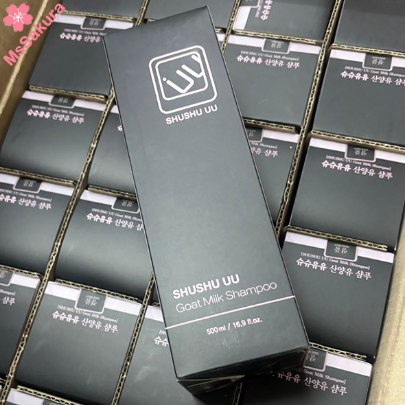 韓國SHUSHU UU黑色山羊奶洗髮乳500ml