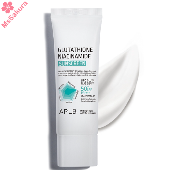 韓國APLB穀胱甘肽 煙酰胺(維他命B3)防曬霜SPF50+ PA++++ 40ml
