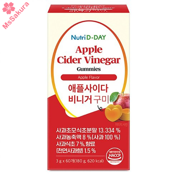 韓國Nutri D-DAY蘋果醋軟糖3g*60粒