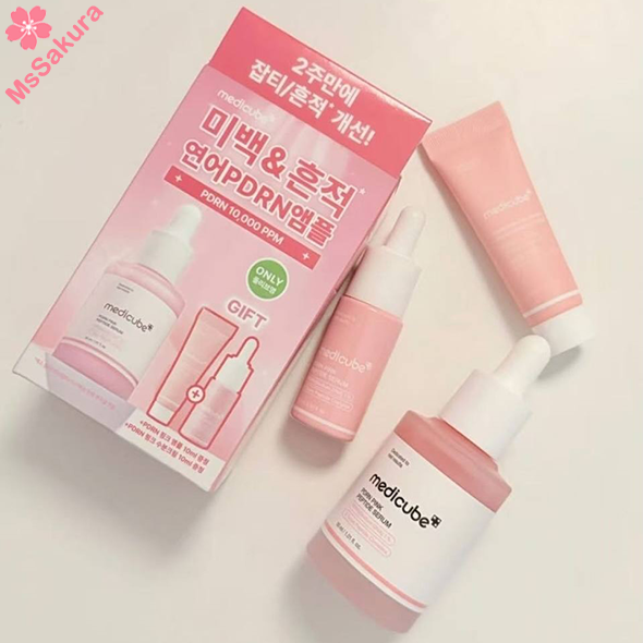 韓國Medicube PDRN粉紅胜肽膠原蛋白安瓶套裝(30ml精華+10ml精華+10ml面霜)