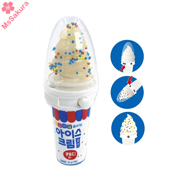 【1盒9支】韓國軟雪糕造型糖(內附彩虹糖珠)24g