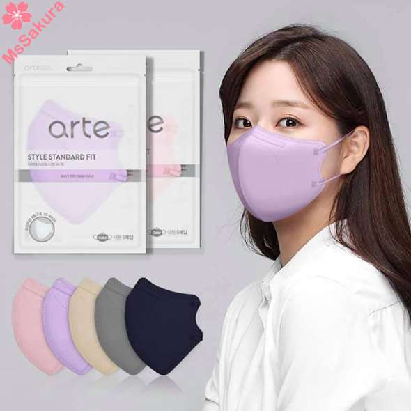 韓國ARTE Style Standard Fit Mask立體成人彩色口罩5個/包 1盒10包 共50個