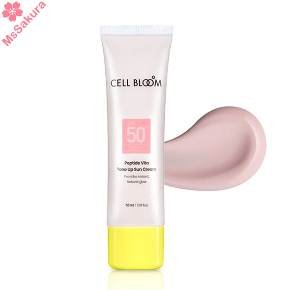 【1套2支】韓國CELL BLOOM多肽細胞嫩膚世一防曬霜SPF50 PA++++50ml