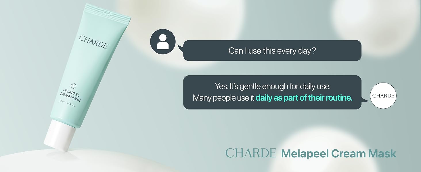 explaining that the peel-off mask is gentle enough to be used daily as part of a routine