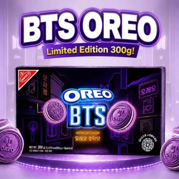 BTS新品韓國Oreo x BTS韓式糖餅味紫色夾心餅100g/300g
