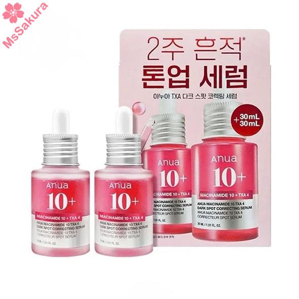 韓國Anua 10%煙酰胺+4%傳明酸精華30mlx2支