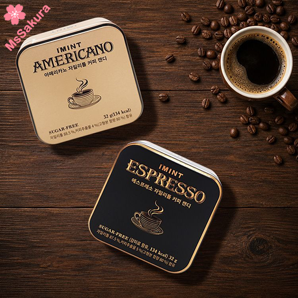 韓國大熱I'MINT ESPRESSO/美式Sugar Free咖啡糖32g/盒