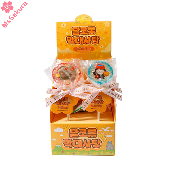 韓國濟州島風情精美圖案棒棒糖(士多啤梨味)禮盒裝240g(20gx12支)