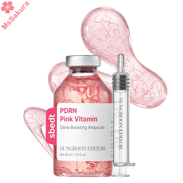 韓國SUNGBOON EDITOR PDRN粉紅維生素光采安瓶40ml