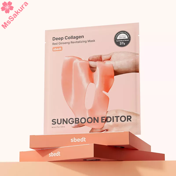 韓國SUNGBOON EDITOR深層膠原蛋白紅參煥活面膜4片