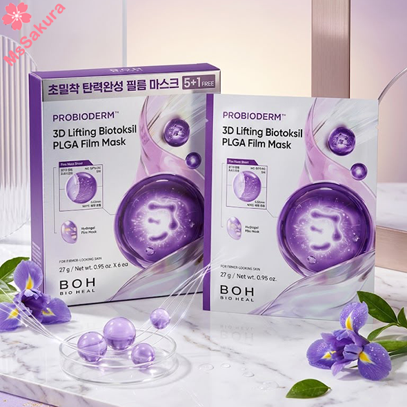 韓國BIO HEAL BOH益生菌3D立體提拉緊緻水凝膠薄膜面膜(5+1超值增量裝)27g x 6片
