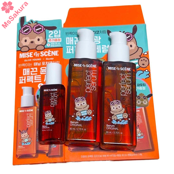韓國Pochacco Mise-en-scene Perfect Serum完美修護系列80mL+80mL+30mL
