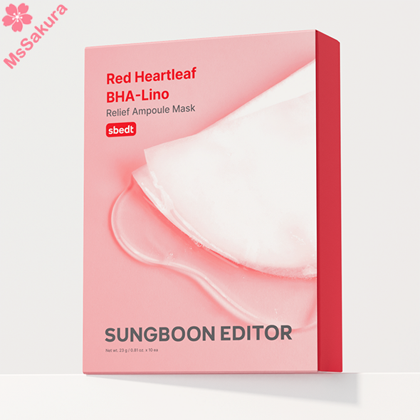 韓國Sungboon Editor紅魚腥草舒緩安瓶面膜10片