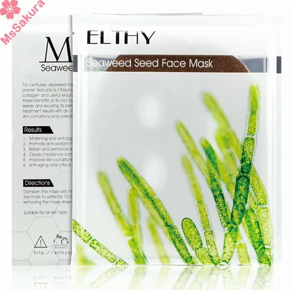 澳洲ELTHY 海藻種子膠原面膜 10片深度補水/深層清潔/美白去印Seaweed Seed Face Mask