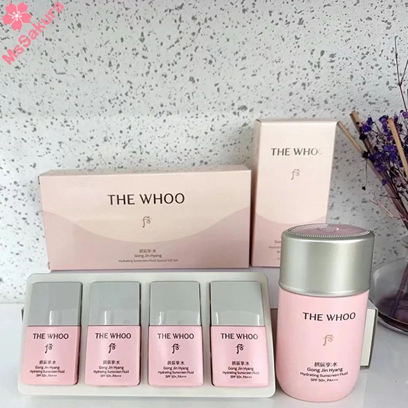 韓國WHOO後 拱辰享水妍防曬霜套組(60ml+13ml*4)韓國原箱入貨正品保證