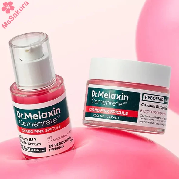 韓國Dr.Melaxin Cemenrete粉紅微針緊緻精華30ml/粉紅微針緊緻面霜50ml