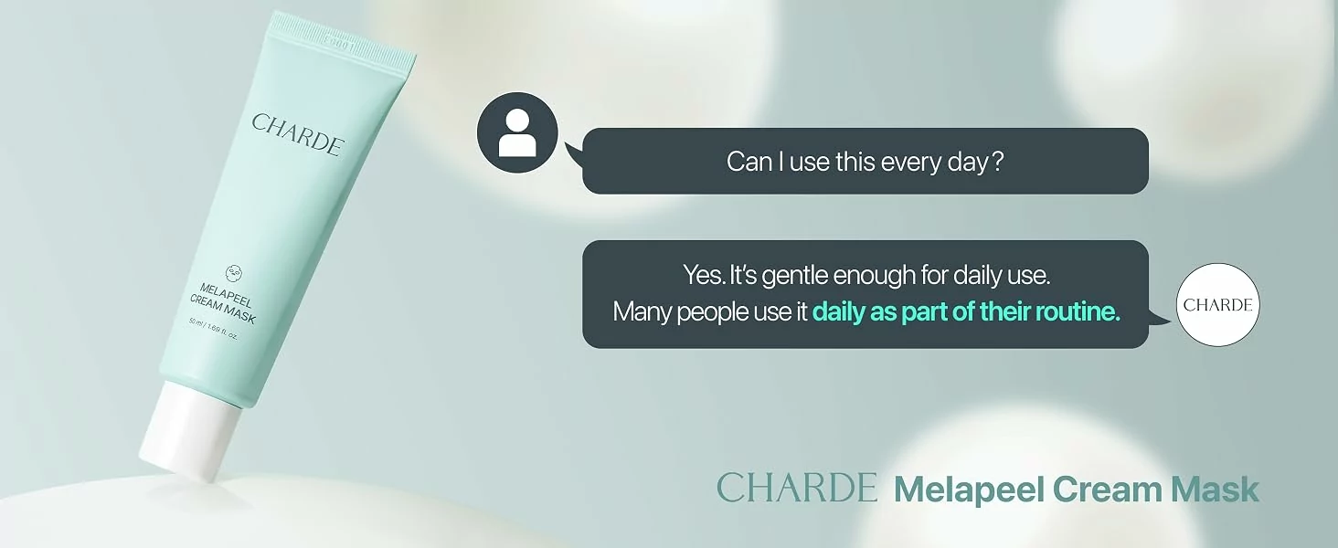 explaining that the peel-off mask is gentle enough to be used daily as part of a routine