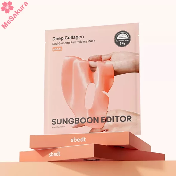 韓國SUNGBOON EDITOR深層膠原蛋白紅參煥活面膜4片