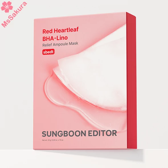 韓國Sungboon Editor紅魚腥草舒緩安瓶面膜10片